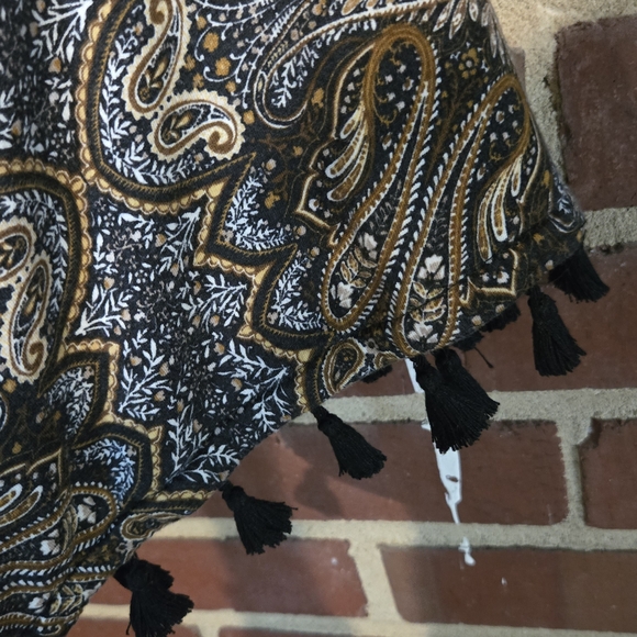 J. Jill Black and‎ Brown Paisley 3/4 Sleeve Tunic Blouse - Picture 7 of 8